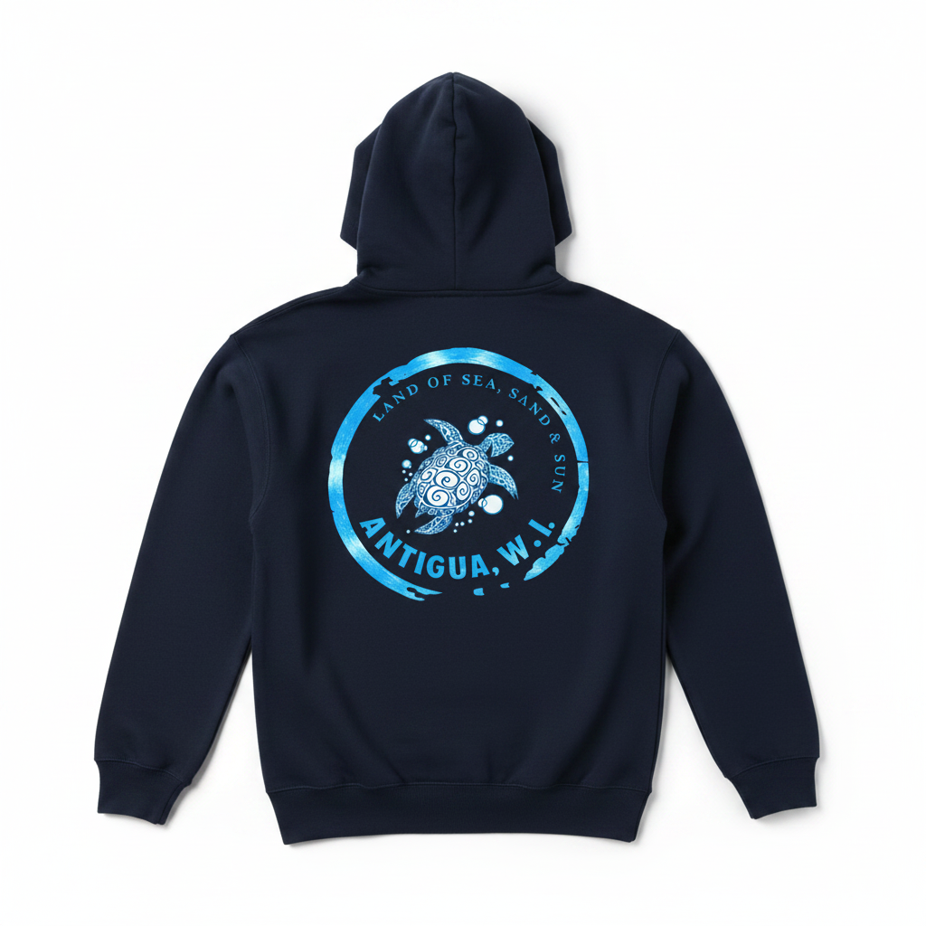 Hoodie - Antigua Blue Turtle