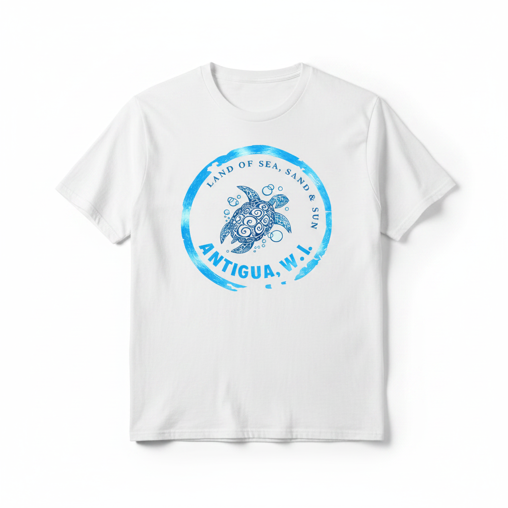 T-Shirts - Antigua Turtle Blue