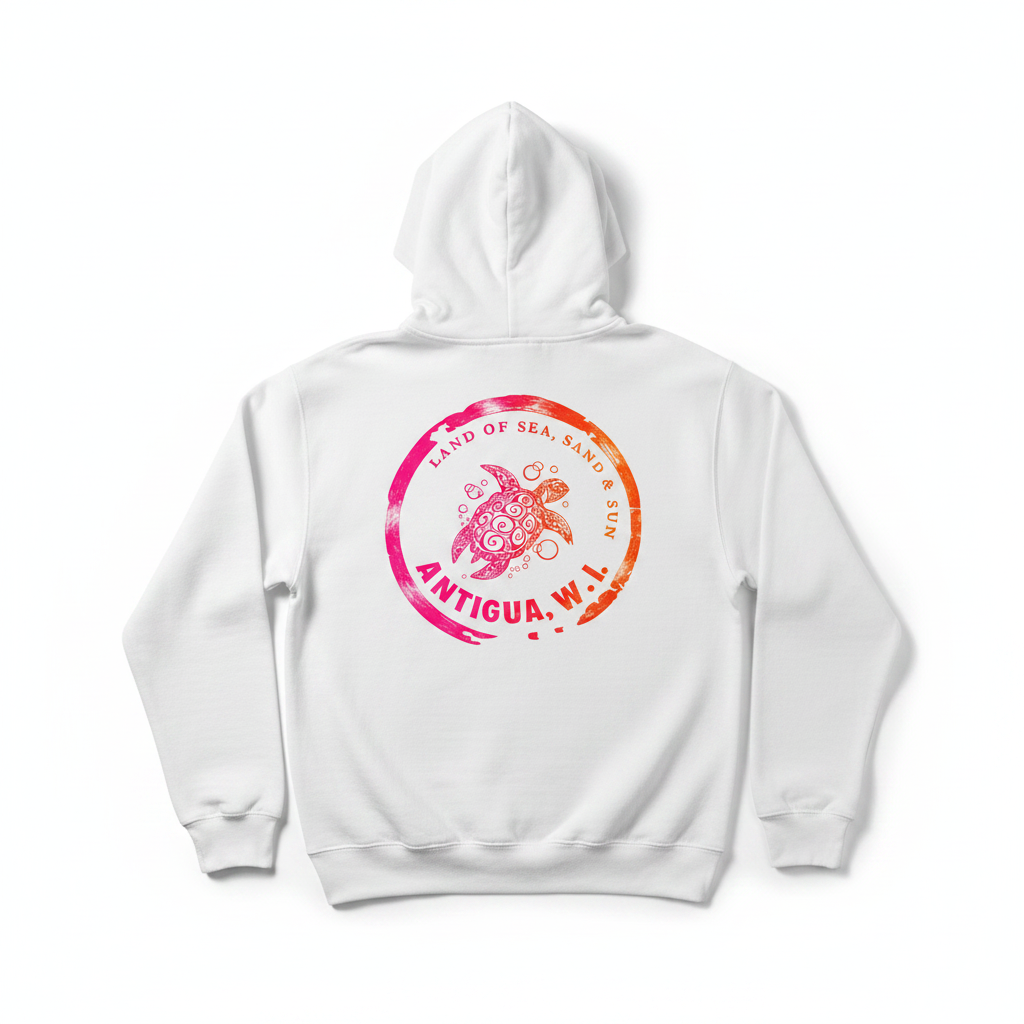 Hoodie - Antigua Red Turtle